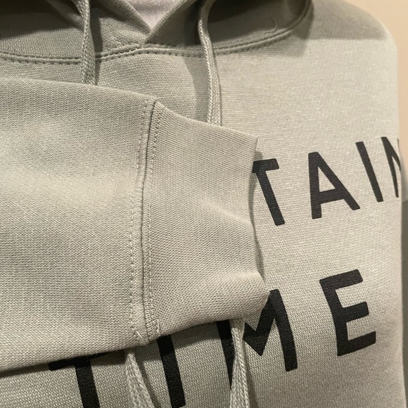 Coastal Culture army green longsleeve crop raw hem hooded sweatshirt extra large - Picture 8 of 11